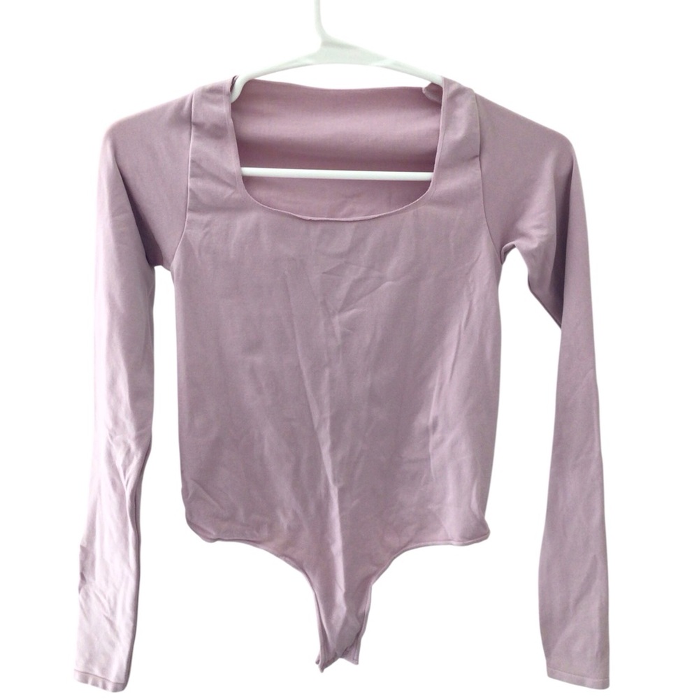 Skims essential bodysuit long sleeve scoop neck